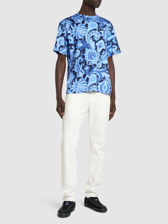 Soho printed cotton t-shirt - Etro - Men  - Blue - S
